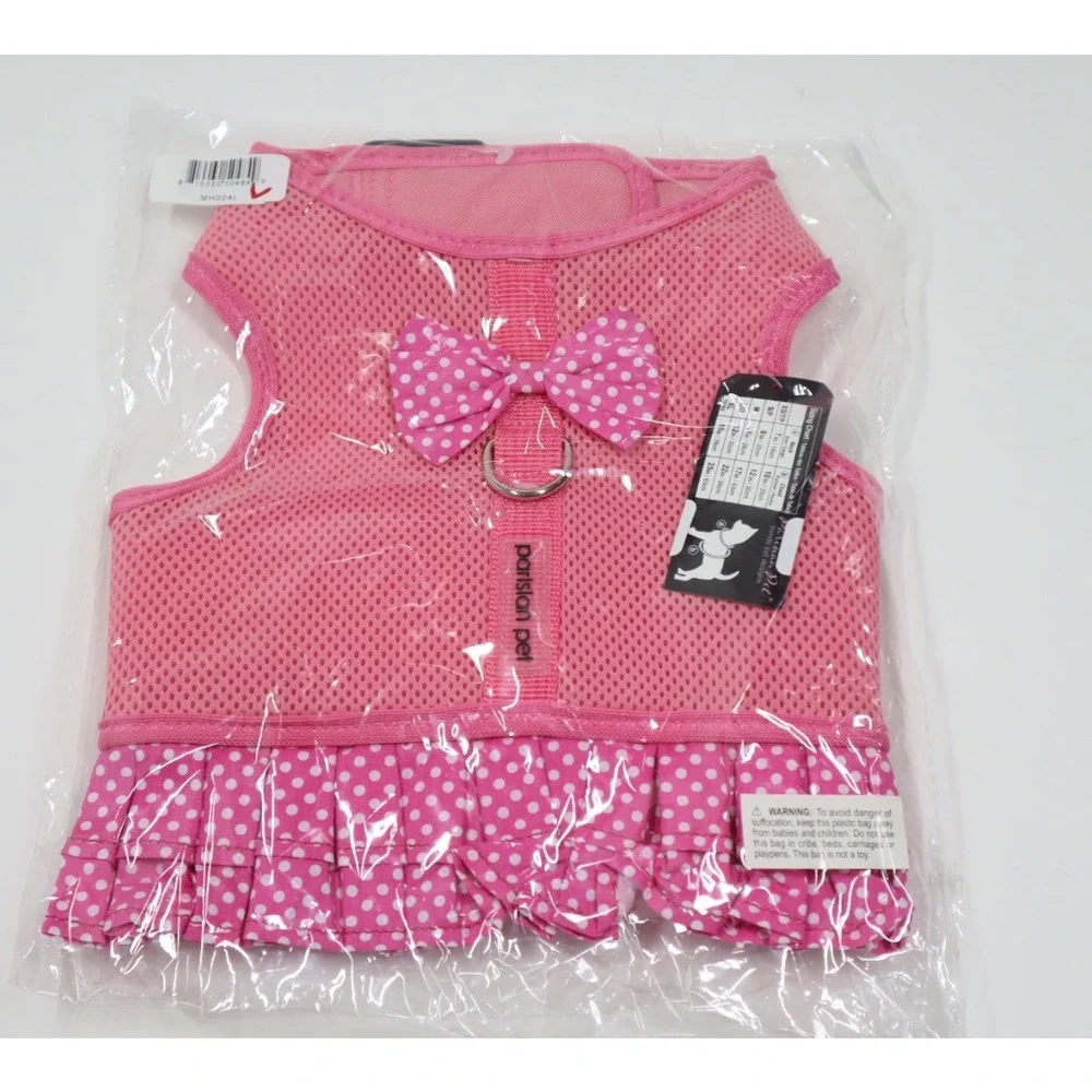 Parisian Pet‎ Polka Dog Harness - Pink - Size L